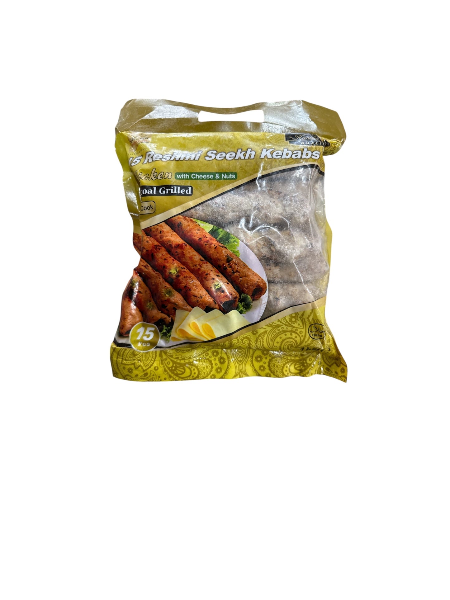 Crown Sheekh Kebabs Reshmi Chicken White Cheese& Nut Charcoal 1kg 15pes frozen Halal