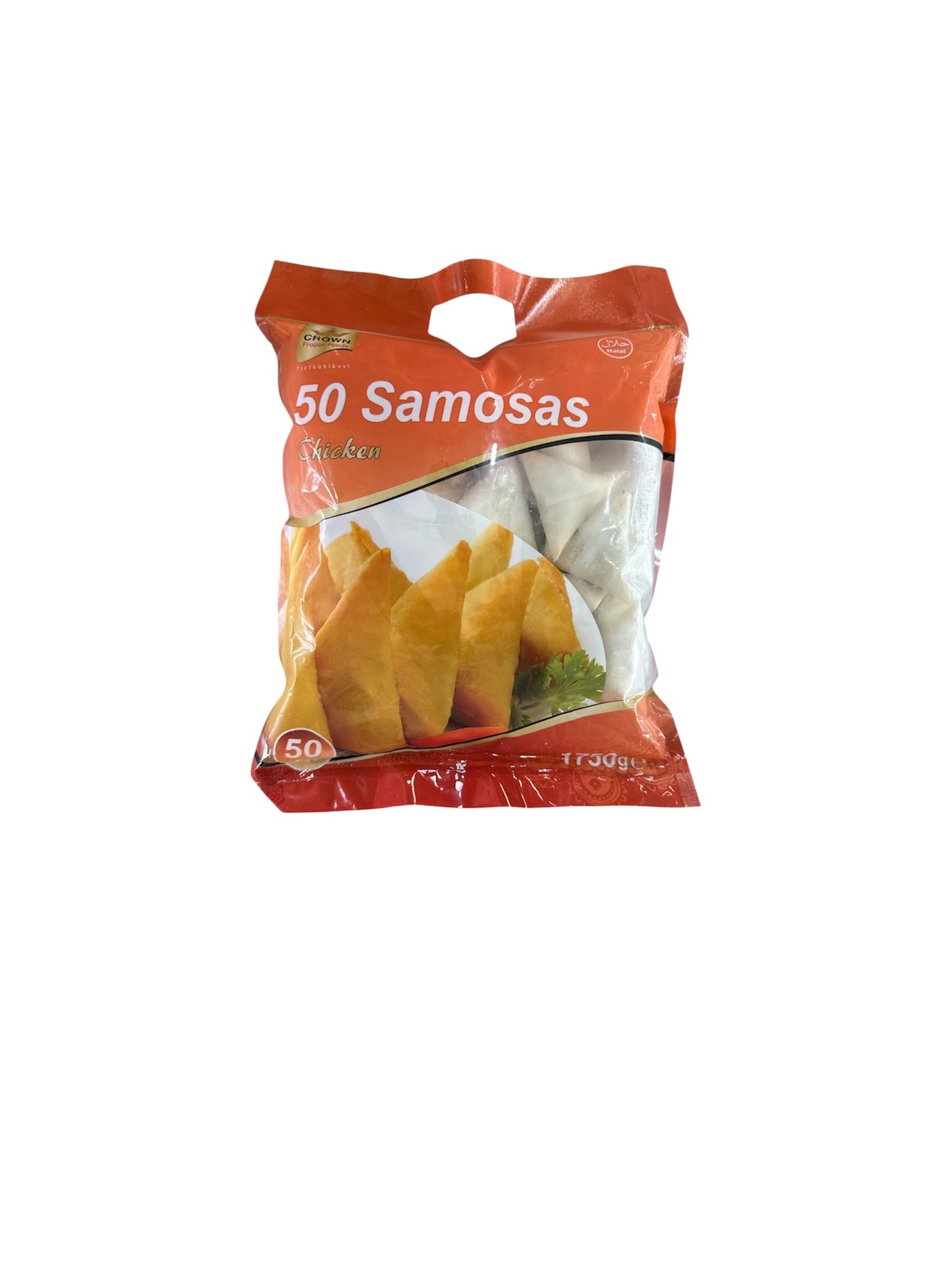Crown Chicken Samosas 50 pcs 1750g  Frozen Halal