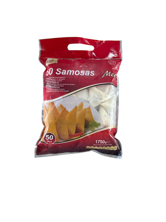 Crown Meat Samosas 50 pcs 1750g  Frozen Halal