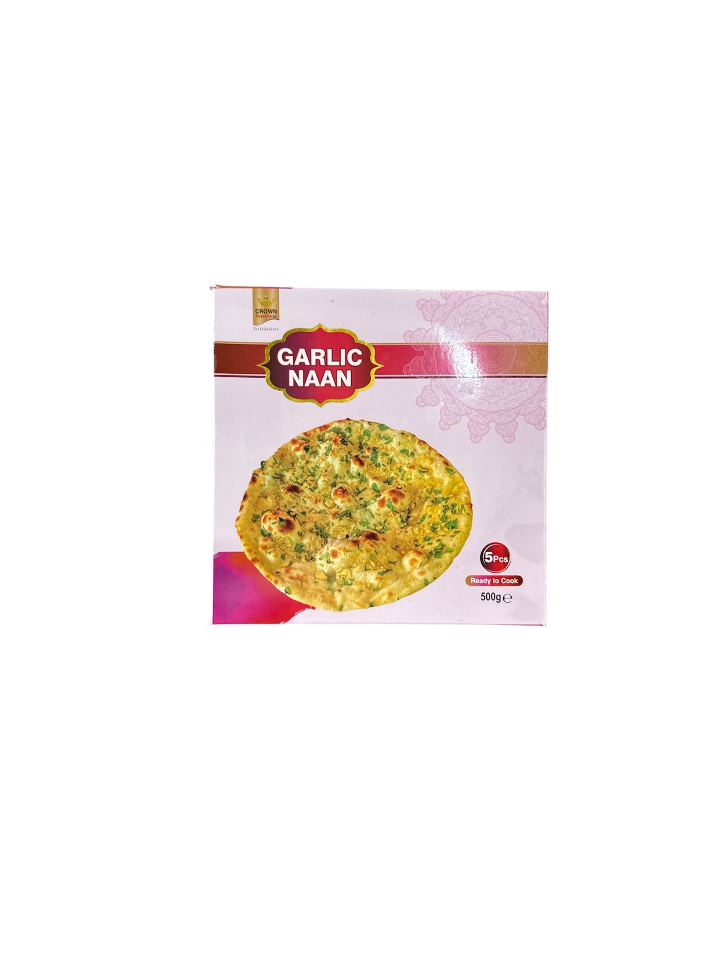 Crown Garlic Naan 500g (5 pes frozen)