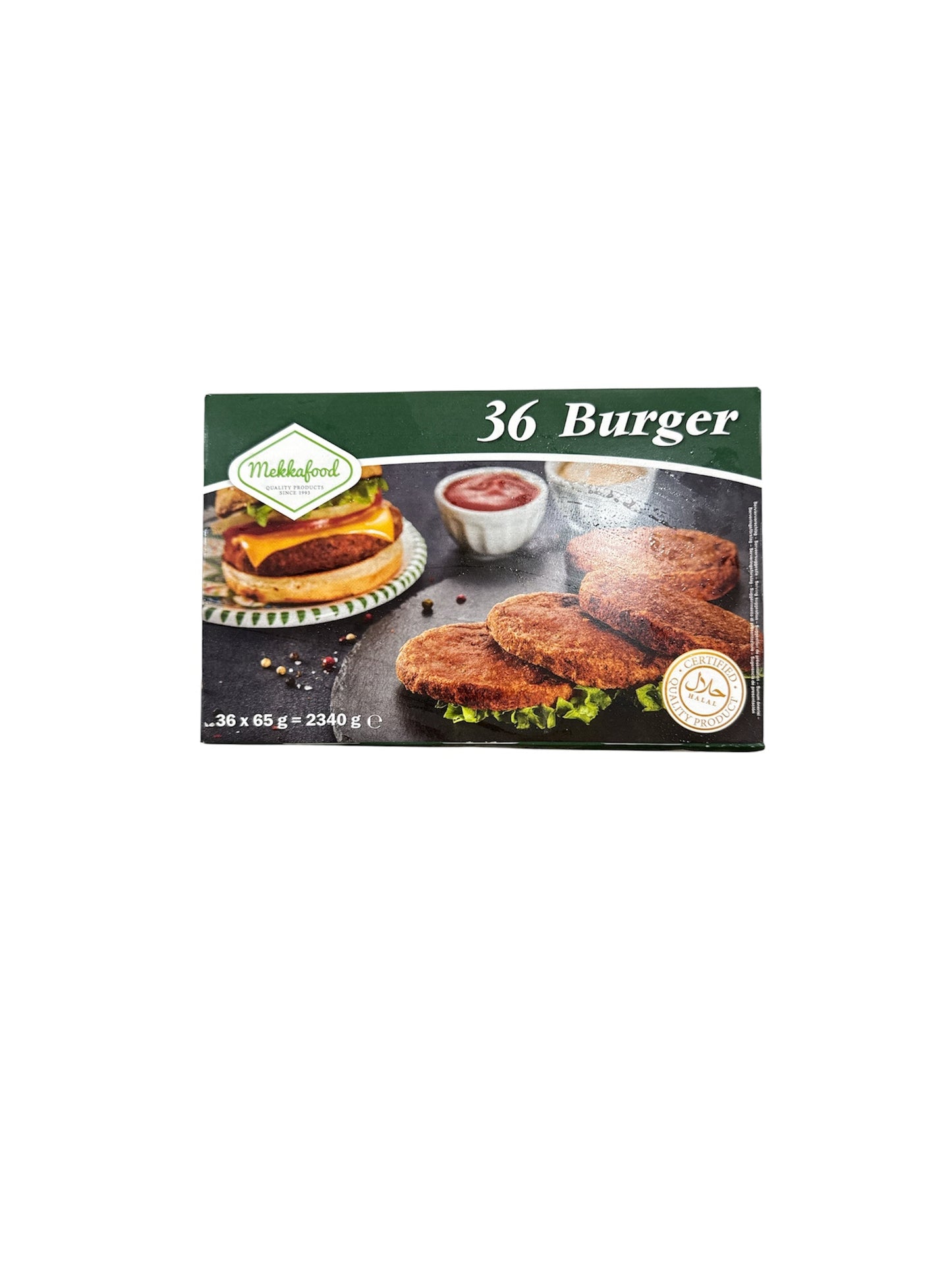 Makkafood 36Burger Frozen Halal 36x65g