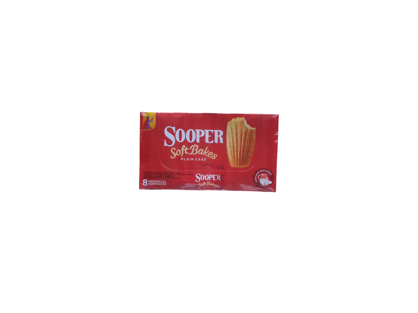 EBM Sooper Soft Bakes Plain Cake 8 Soft Bakes