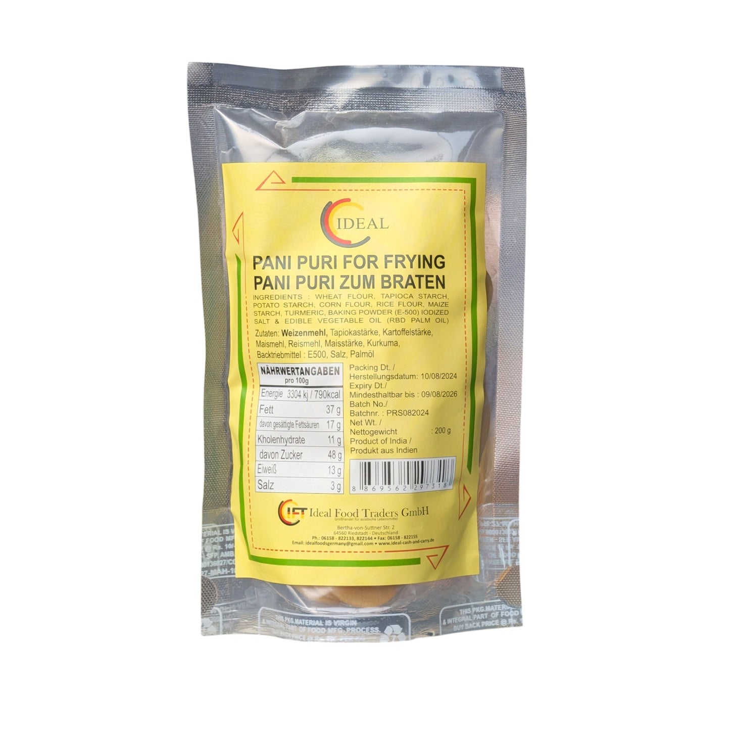 Ideal Golgappa Pani Puri (for frying) 200g