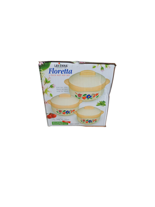 Floretta 3 Piece Hot Pot Set