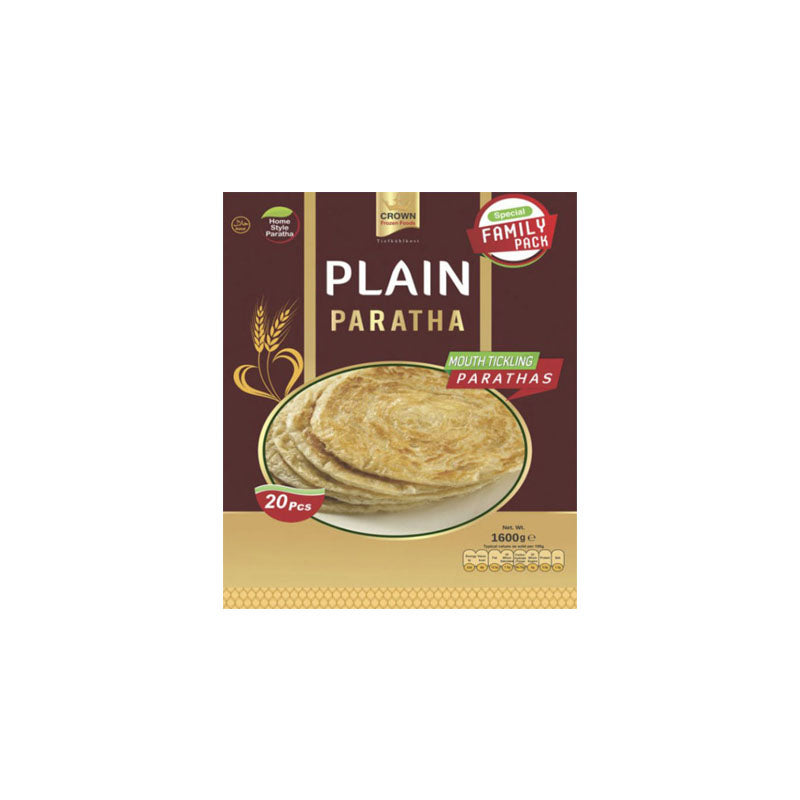 Crown Plain Paratha Family Pack 1600g (20 pes frozen)