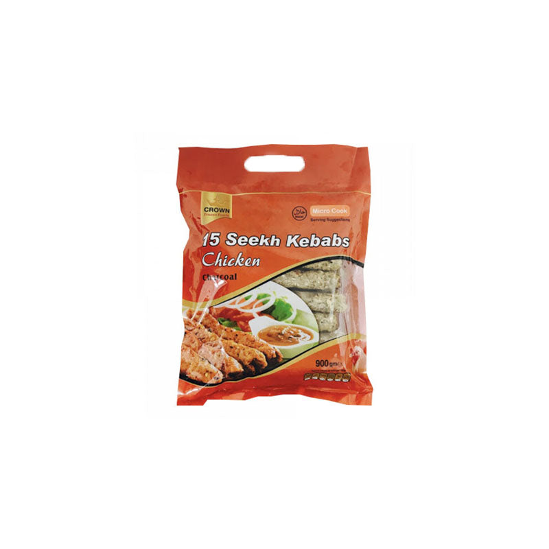 Crown Sheekh Kebabs Chicken Charcoal 900g 15pes frozen  Halal