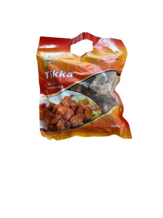 Crown  Tikka Chicken Charcoal 700g Frozen 12 Pieces Halal