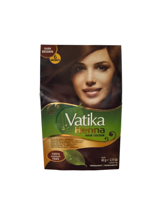 Vatika Henna Hair color Dark Brown 60g (6 Sachets)