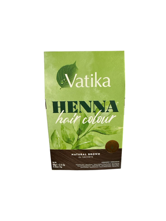 Vatika Henna Hair color Natural Brown 60g (6 Sachets)