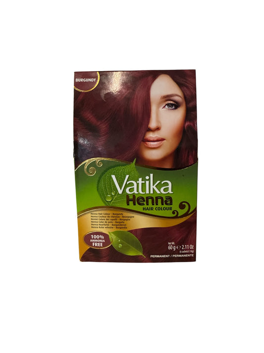 Vatika Henna Hair color Burgundy 60g (6 Sachets)