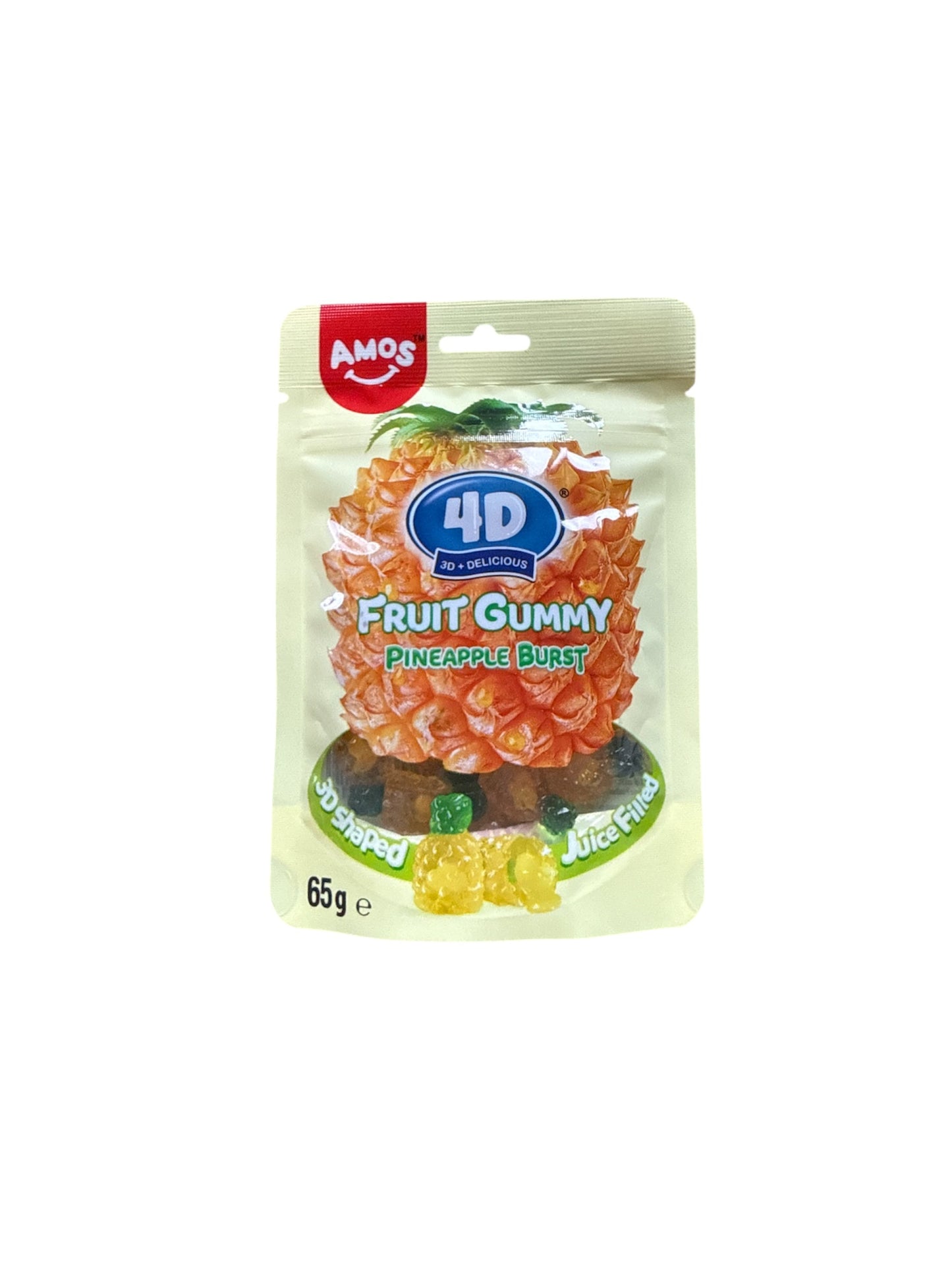 Amos Fruit Gummy Pineapple Burst 65g