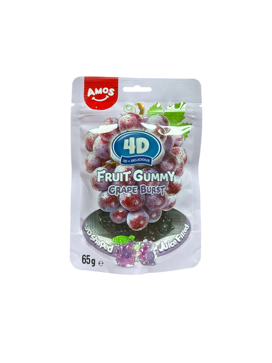 Amos Fruit Gummy Grape  Burst 65g