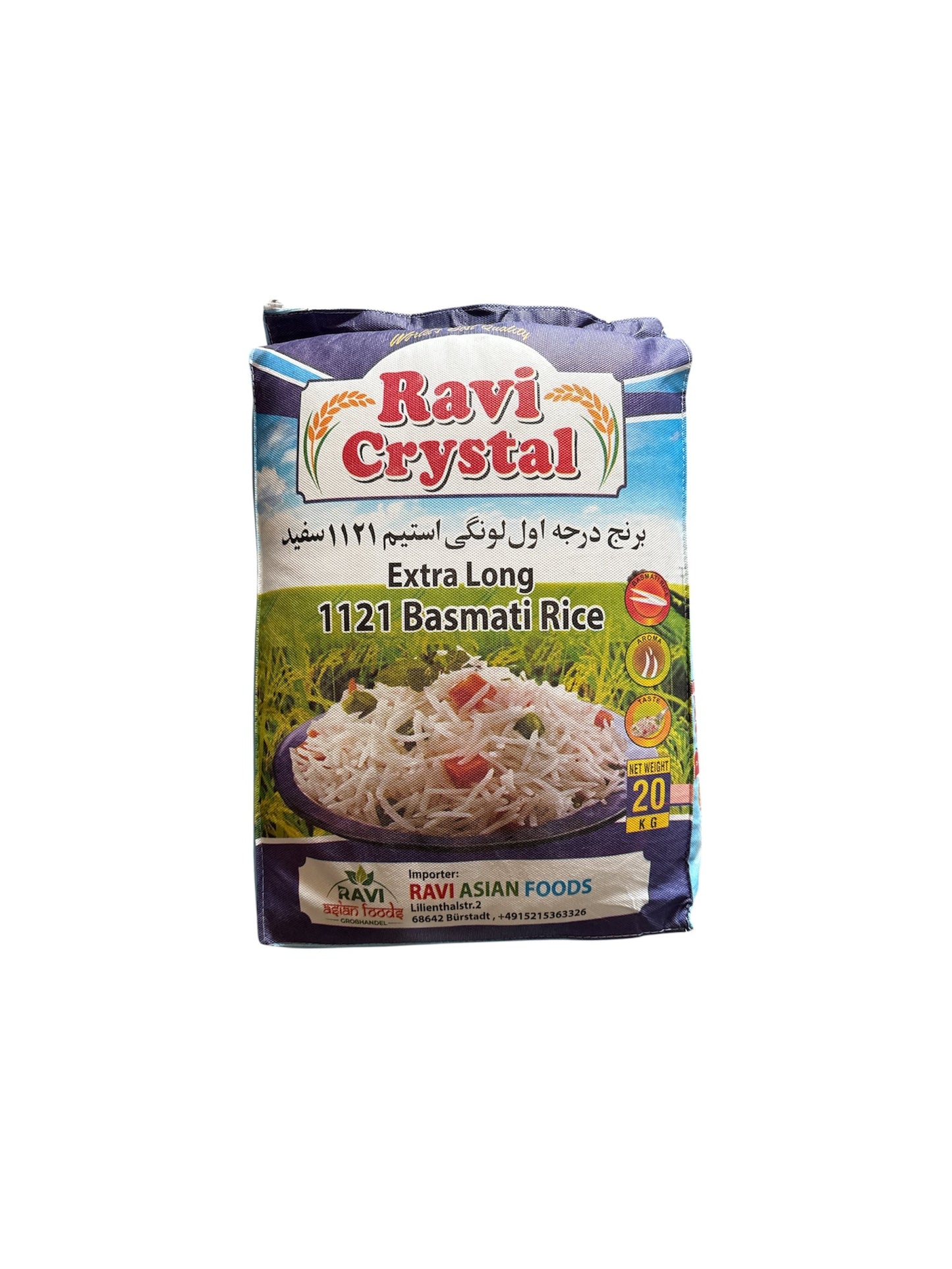 Ravi Crystal Basmati XL Rice 20kg