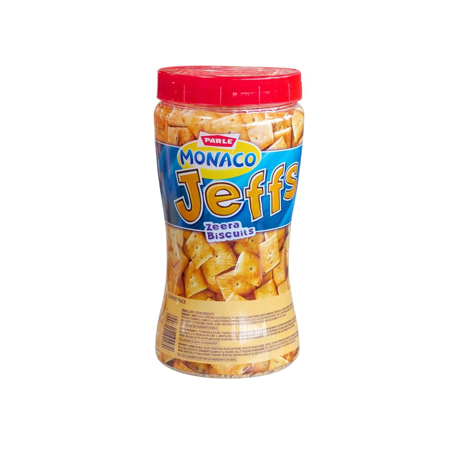 Parle Monaco Jeffs Zeera Biscuits Jar 200g