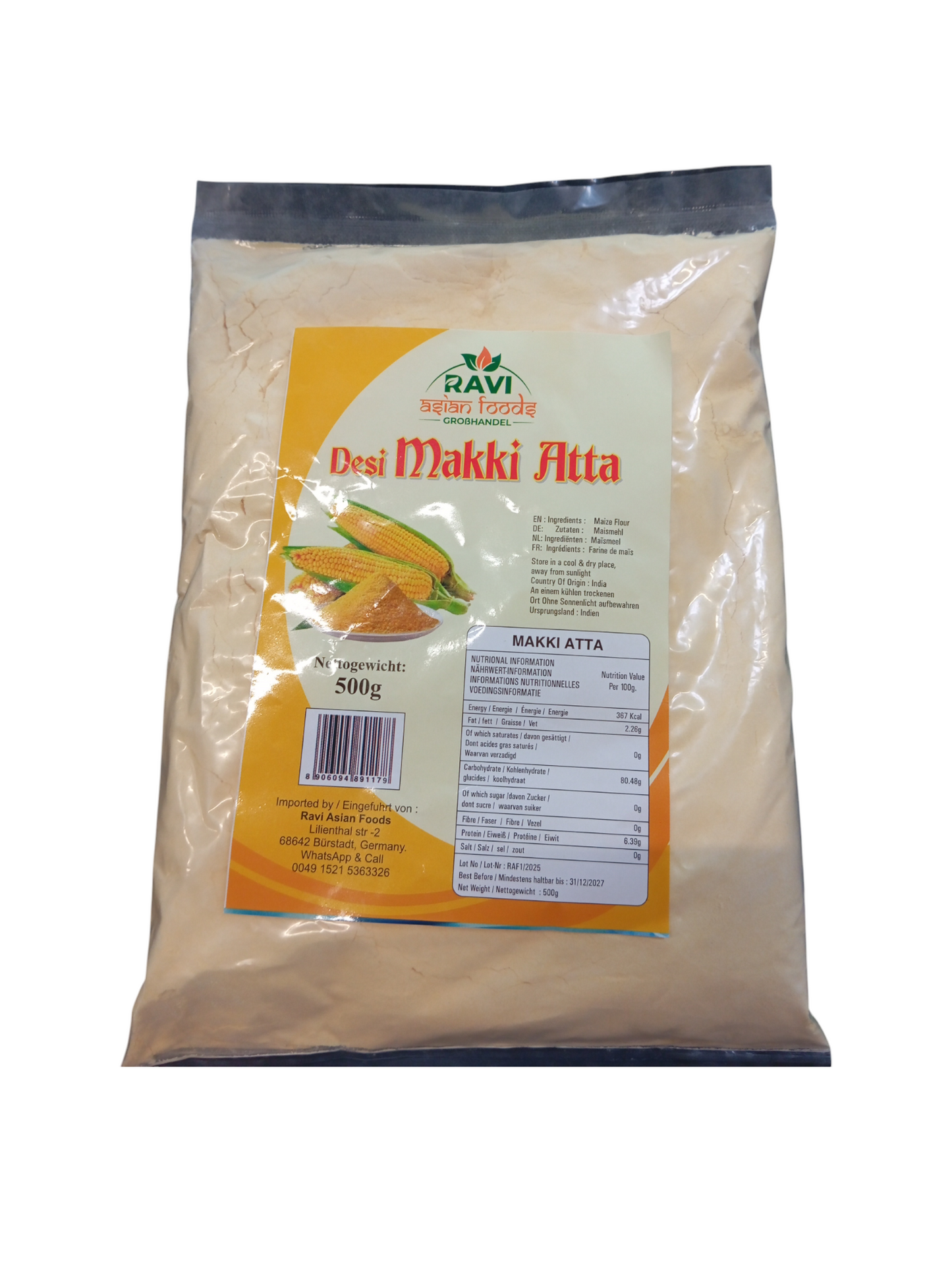 Ravi Desi-Makki Atta 500g